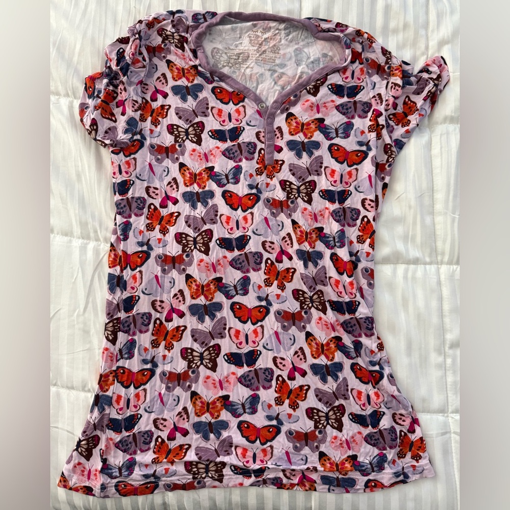 Little Sleepies Butterfly Print Women's Top - XS